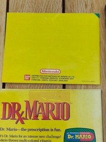 Nintendo NES Dr Mario - Boxed with Instructions - Original Genuine - Faded Box