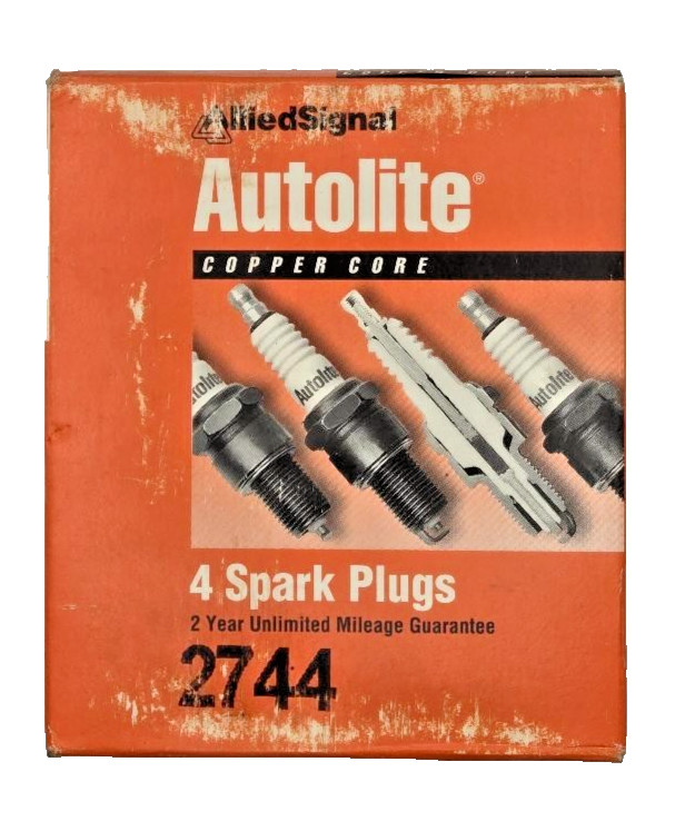 Autolite spark plugs No. 2744 standard tip NOS 4 pack copper core vintage