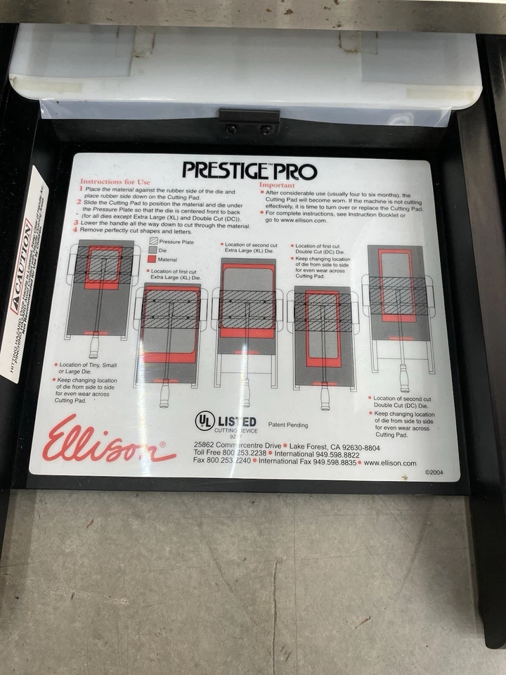 Ellison Prestige Pro Lever Press Handle Die Cutting Machine - Image 2 of 4