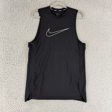 Nike Pro Dri-Fit Slim Fit Fitness Tank Top Mens Medium Black Sleeveless Pullover