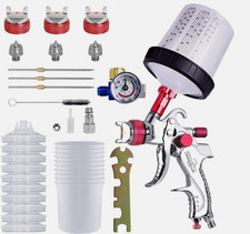 Automotive Hvlp Spray Gun Set With1.4mm 1.7mm 2.0mm 3xnozzles 600cc Cups And Automotive Hvlp Spray Gun Set With1.4mm 1.7mm 2.0mm 3xnozzles 600cc Cups And
