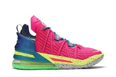 DB8148-600 Nike LeBron 18 Los Angeles By Night Herren Turnschuhe Basketball