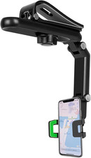 Sun Visor Car Phone Holder, 360  Rearview Phone Holder for Car Sun Visor, Retrac