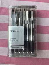 TUL GL Series Retractable Gel Pens 0.5mm Needle Point Black 12 Pack