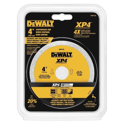 DEWALT DW4735 4Inch by .060Inch WetDry XP4 Porclean and Tile Blade