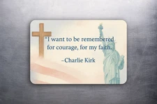 2x3 Charlie Kirk Quote Faith American Flag Political Fridge Refrigerator Magnet