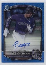 2025 Bowman Chrome Prospect Mega Box Blue Mojo Refractor Robert Calaz Auto 16z7