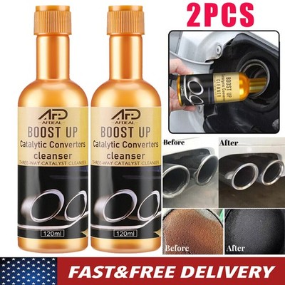 2x Boost Up Vehicle Engine Catalytic Converter Cleaner Multipurpose Deep Cleaner
