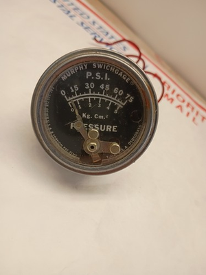 #ad VINTAGE MURPHY SWICHGAGE 3quot; PRESSURE GAUGE 0 75 PSI WITH LOCKOUT #Clasic Build $34.00