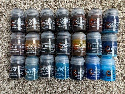 Games Workshop Warhammer Citadel Contrast Paint Set Lot (21)