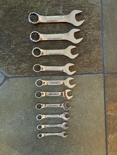 Craftsman -vv- Series Sae 10 Piece Chrome Stubby Wrench Set Usa Craftsman -vv- Series Sae 10 Piece Chrome Stubby Wrench Set Usa
