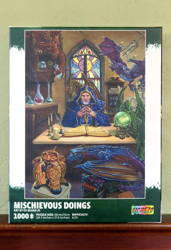 MCHEZO "Mischievous Doings" 1000 Piece Puzzle Fantasy Dragons Art (Ed Beard Jr)