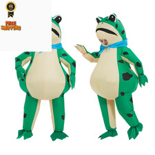 Pekifor Funny Inflatable Frog Costume Blow-up Cosplay Large, Multi-color