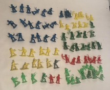 Vintage Lot of 82 Plastic Western Playset Toy Figures Cowboys Indians