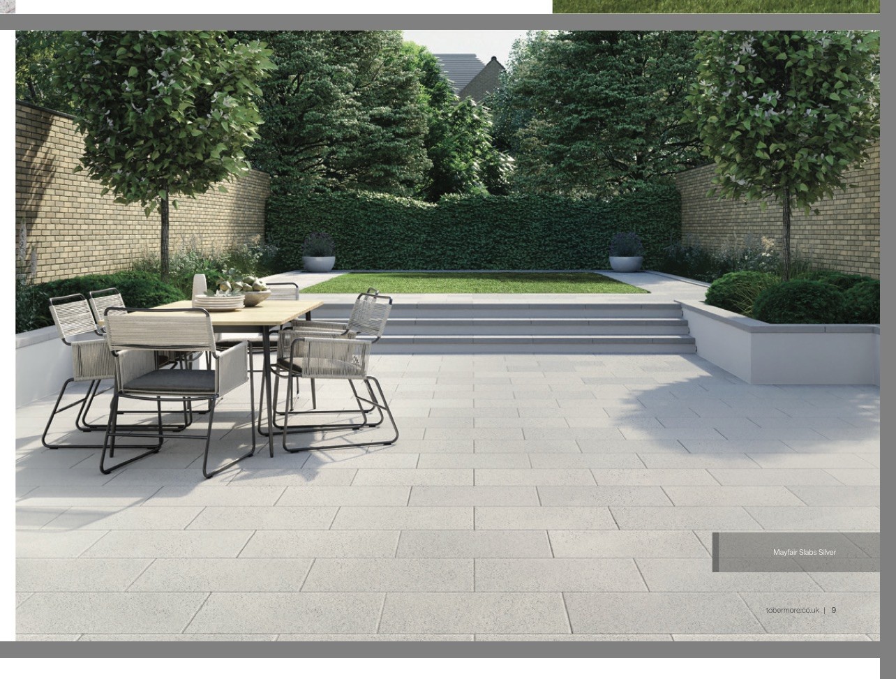 Tobermore Mayfair Graphite Paving Flags/ Slabs *450x450x50mm* £30/m2 ...
