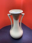 Vtg.  Mccoy Double Handle Cream Pottery Vase Marked USA 9 in