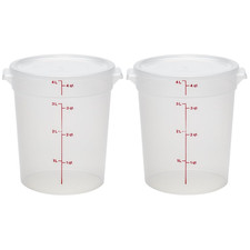 Cambro Food Storage Containers with Lids Bpa-Free - 4 Quart - Food Grade Bucke