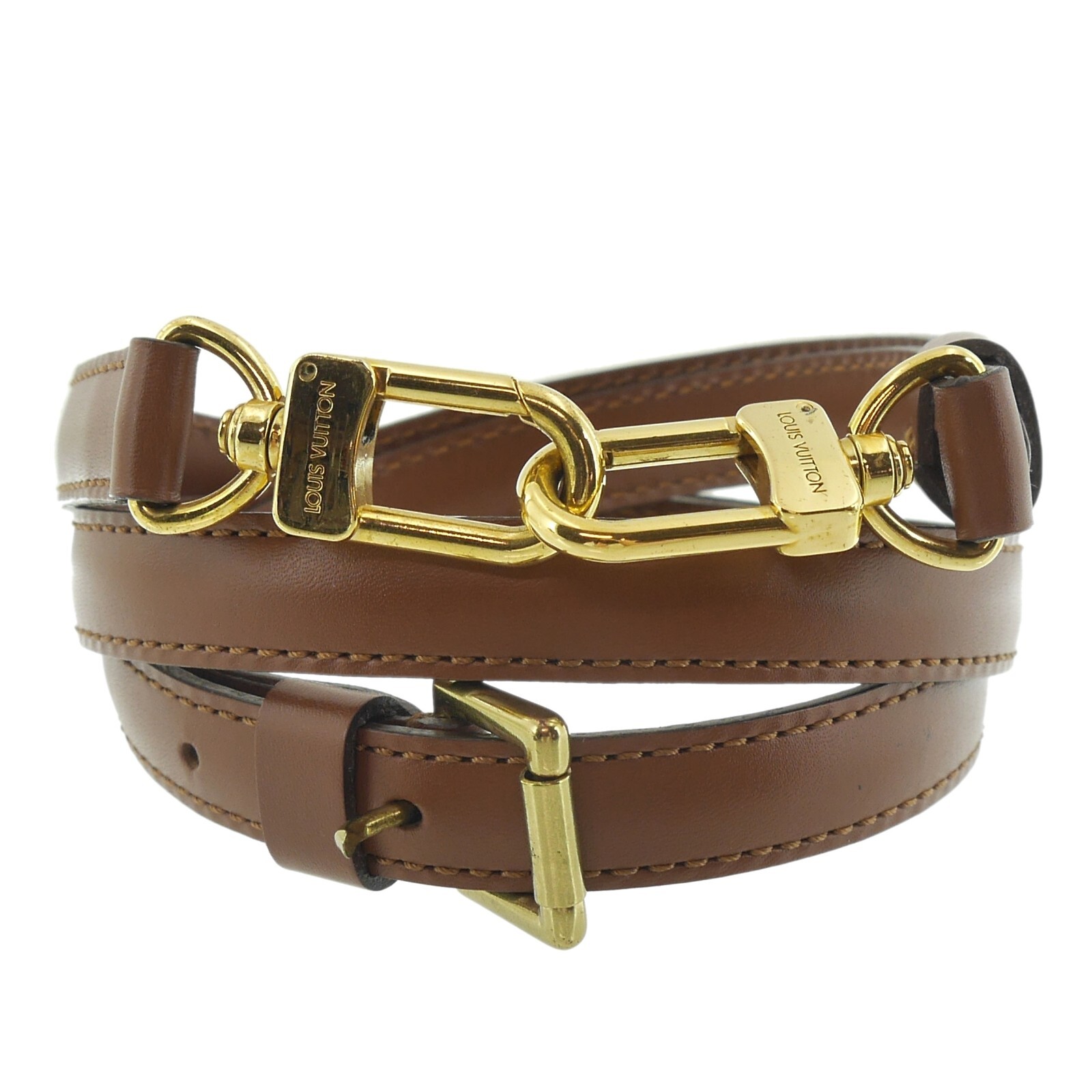 Authentic LOUIS VUITTON Shoulder Strap Brown Leather … Gem