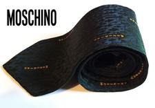 Moschino All Over Arrows With A Repeating Logo Designer Silk Mens Tie