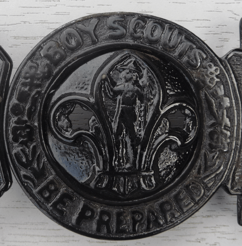 BOY SCOUT BELT BUCKLE VINTAGE OFFICIAL BRITISH PATTERN-UP TO 50% OFF BE PREPARED - Picture 3 of 3