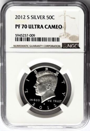 2012 S PROOF SILVER KENNEDY HALF DOLLAR 50C NGC PF70 CLASSIC BROWN LABEL