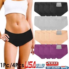 1PC/4PCS Women Menstrual Period Underwear Breathable Leak Proof Panties Briefs