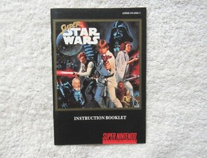 SUPER STAR WARS (LucasFilm) Manual only SNES Super Nintendo #C1