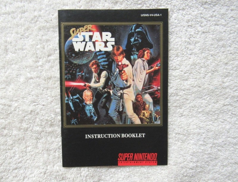 SUPER STAR WARS (LucasFilm) Manual only SNES Super Nintendo #C1