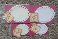 4 x Crafter’s Pride Cross Stitch Ovals - 2 Large/2 Small - White and Ivory
