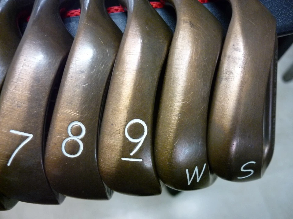 PING EYE 2 + plus BeCu Copper Orange Dot 3-9,W&SW 9 irons set w/ MICRO TAPER RH - Image 3 of 4