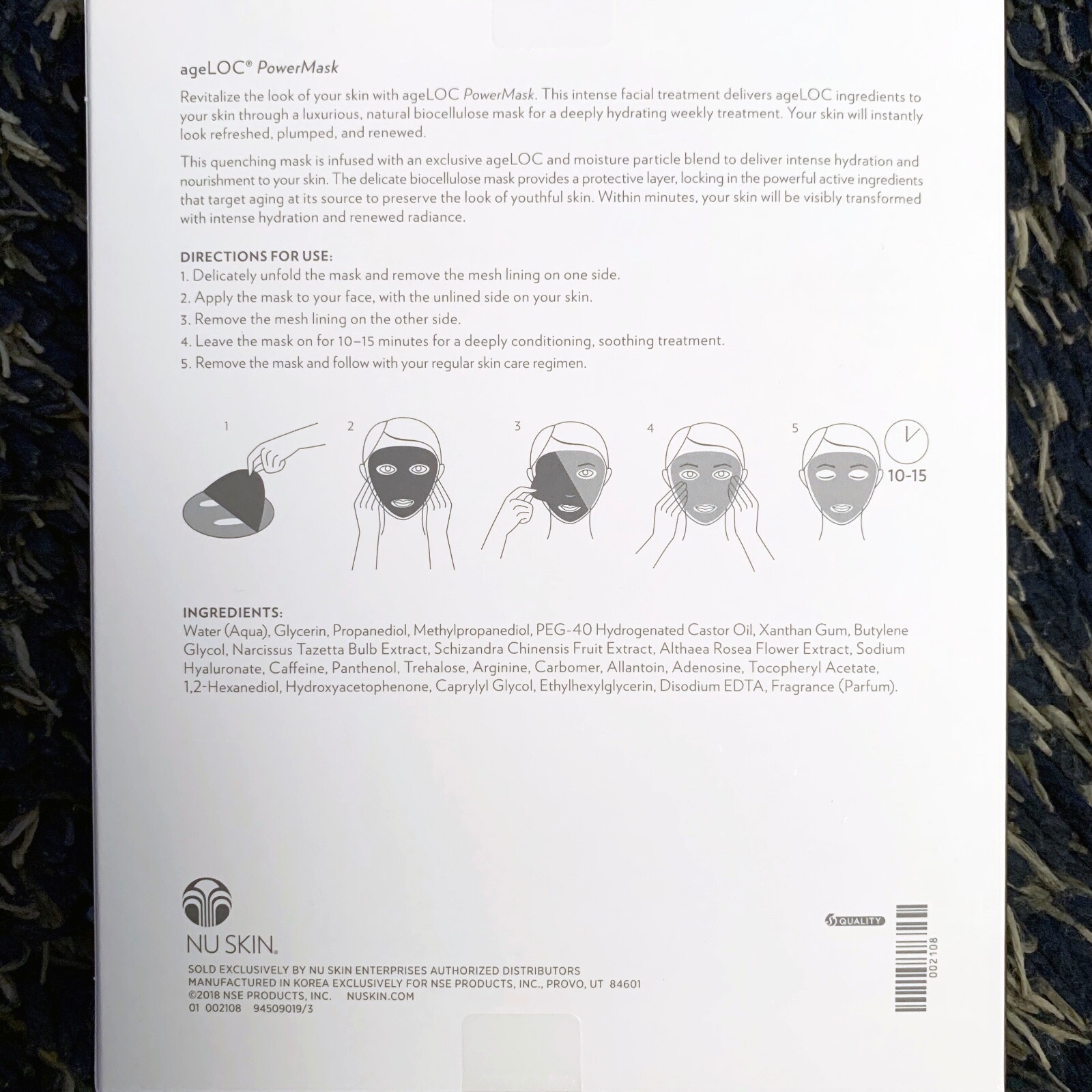 Nuskin 01002108 ageLOC Face Powermask 5 Piece for sale online eBay