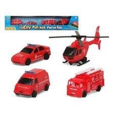 Véhicules Sapeur-pompier rouge (4 Pcs)