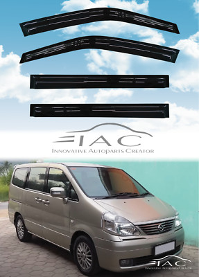 For Nissan Serena C24 01-05 Window Visor Vent Sun Shade Rain Guard Door Visor
