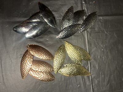 pack of 50- size 5.5 Willowleaf spinner blades - 2-5/8'' Brass, Nickel, Copper