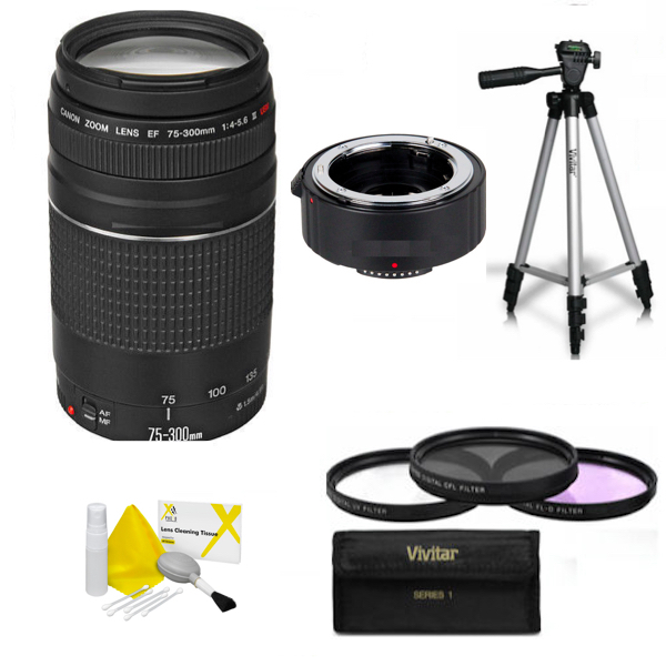 Canon EF 75300MM 150600MM Lens for EOS 60D 7D Rebel T3 T3i T4i T5 T6