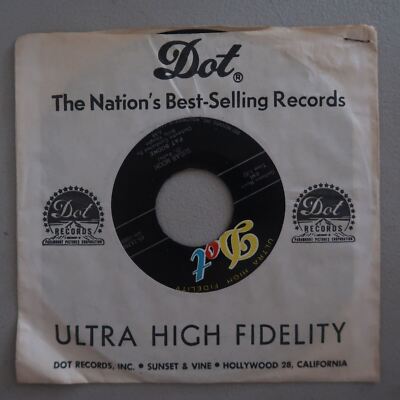 PAT BOONE SUGAR MOON/CHERIE, I LOVE YOU DOT RECORDS VINYL 45 VG 25-130