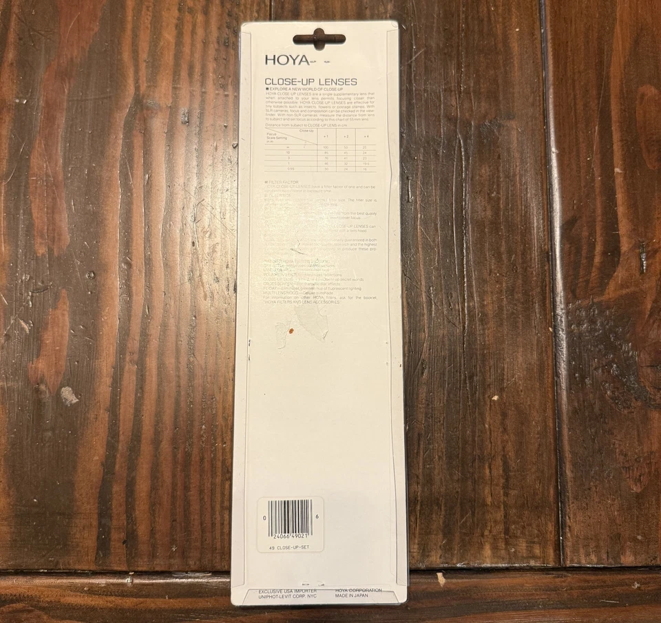 NEW HOYA Close UP Lenses 49mm +1 +2 +4 Lens Set SEALED made in Japan - Image 4 of 4