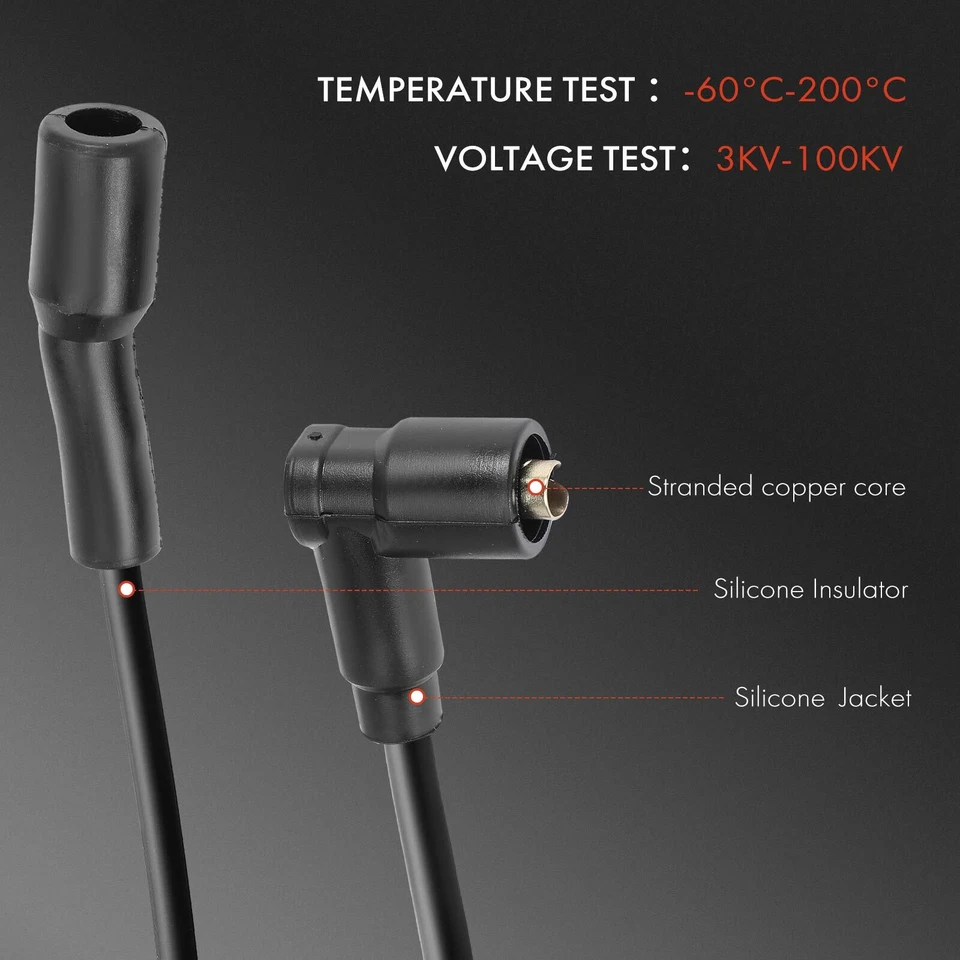 Juegos de 5 cables de bujías para International Harvester M1100 M800 Scout II 7 mm Foto 4 de 4