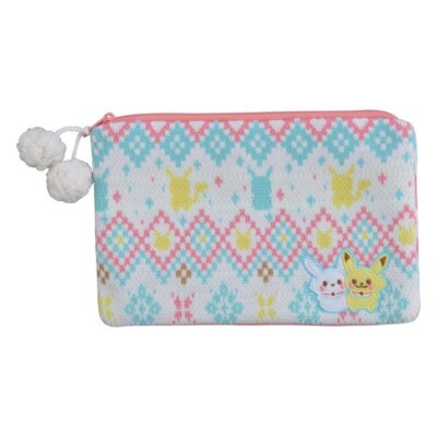 Amigurumi Pikachu Flat Pouch Bag Pokemon Center Japan 2018 15CM