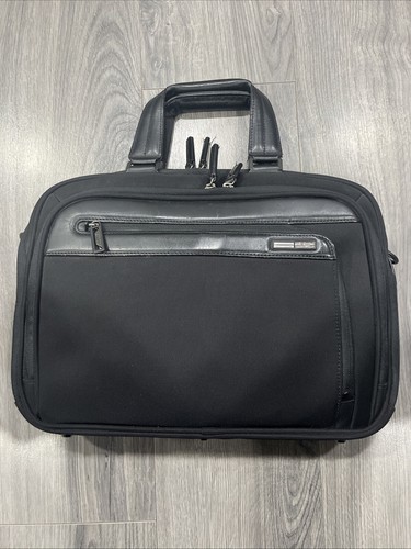 VTG Zero Halliburton Black 16" Nylon Hard Padded Laptop Briefcase Bag - 第 1/10 張圖片