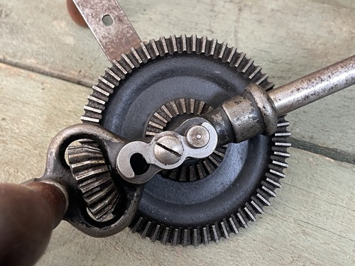 Vintage VICTOR No.742 Stanley Rule & Level Co. 2-Speed Breast Drill *Excellent* - Picture 6 of 10