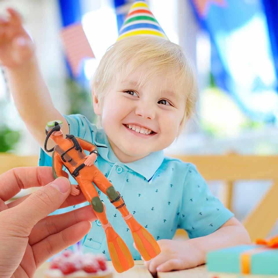 Fish Tank Diver Decorations Plastic Scuba Diver Toy Scale Model People