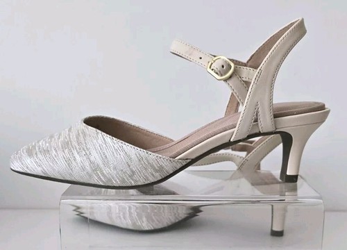 ROCKPORT MUJER Zapatos Tacones TM KALILA Dos Piezas CREMA Talla UK 5 EU 38 NUEVO - Imagen 7 de 13