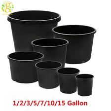 Premium Black Plastic Nursery Pot Plant Container Root Garden Planter Pots
