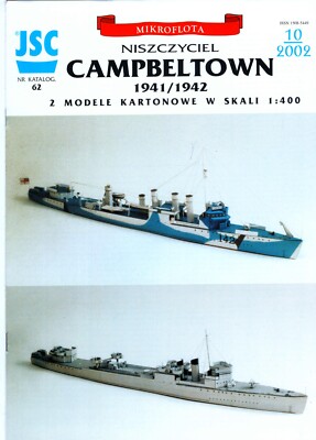 JSC Nr. 62 - 2 komplette Modelle des Zerstörers HMS Campbeltown   , 1:400