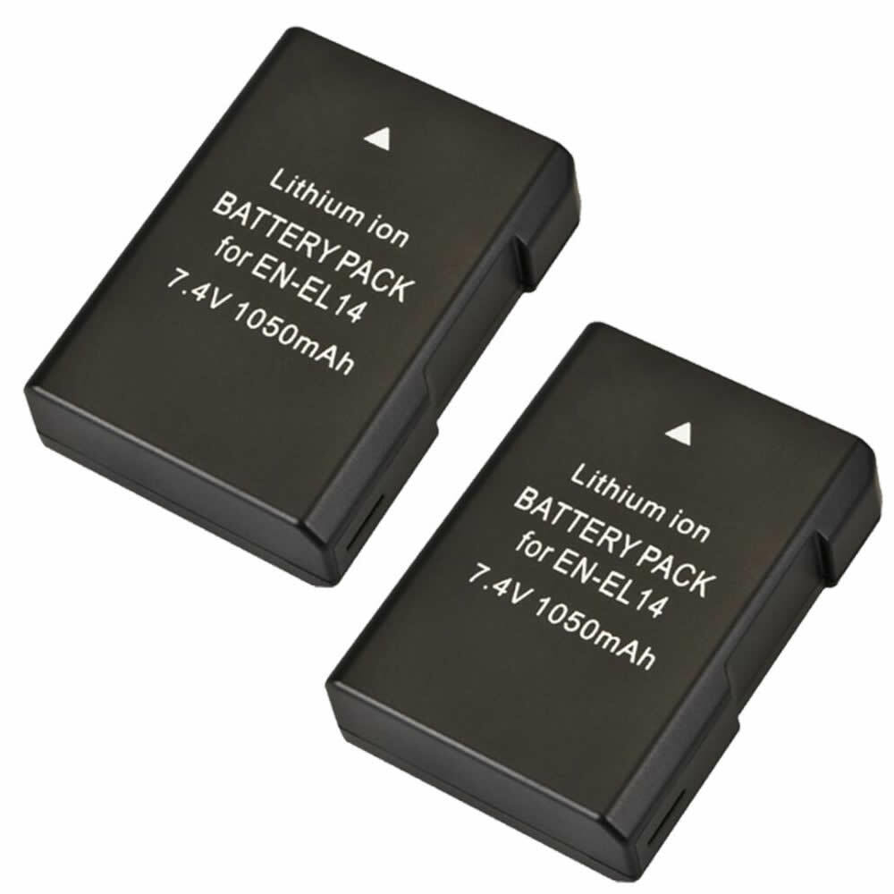 2x Replacement Battery for Nikon EN-EL14 Nikon D3500 DSLR Camera