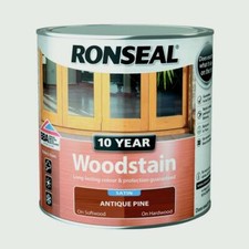 Ronseal 10 Year Woodstain Satin Finish All Colours 750 & 250 ml **Exterior**