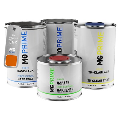 Autolack Dose Set für Peugeot EHX Coq De Roche Grund Basis 2K Klarlack 3,5L