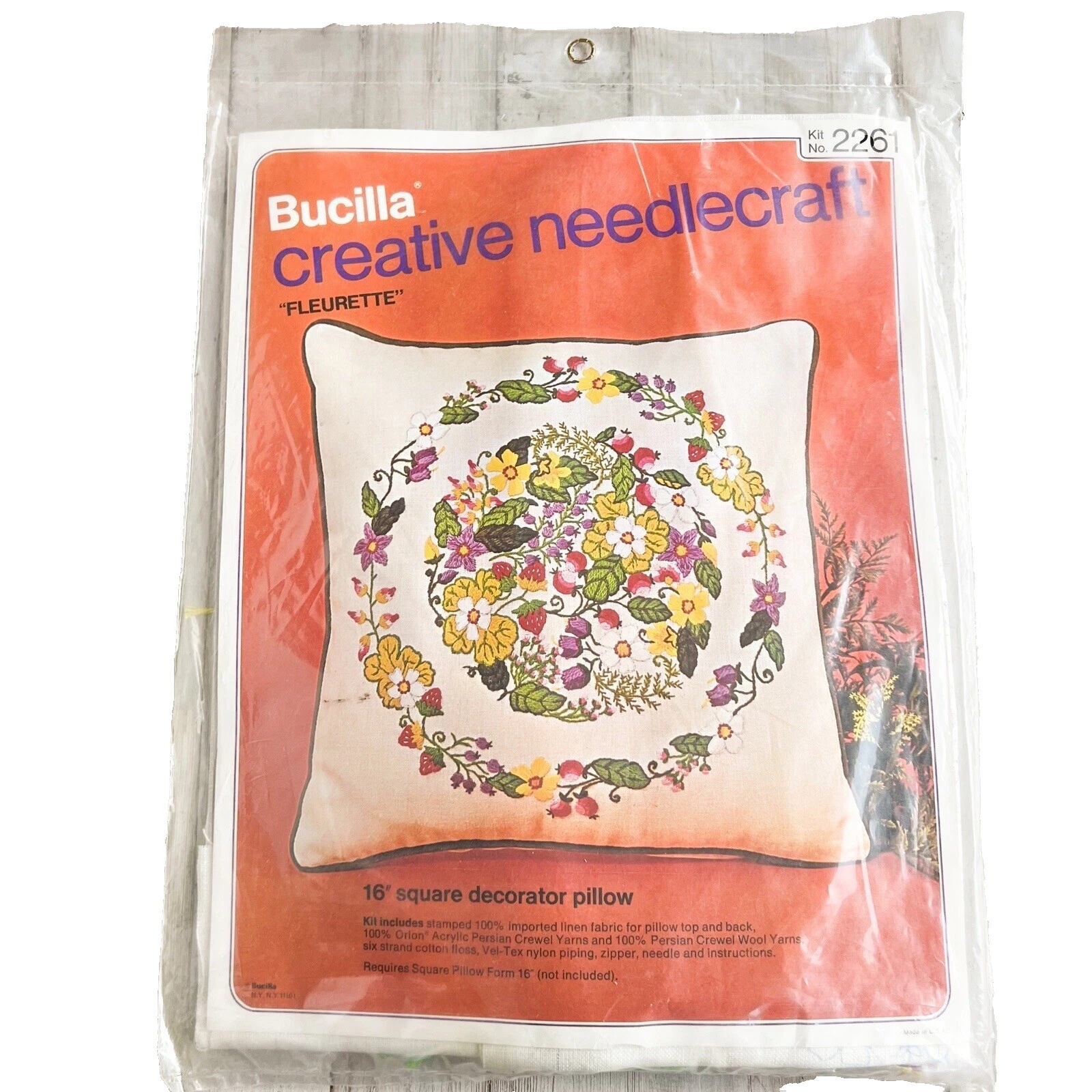 Capa de Travesseiro Bucilla Kits de Bordado Manual