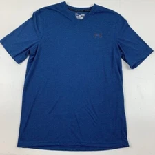 Under Armour Loose Performance Threadborne Striped V-Neck Shirt Men's Size Small